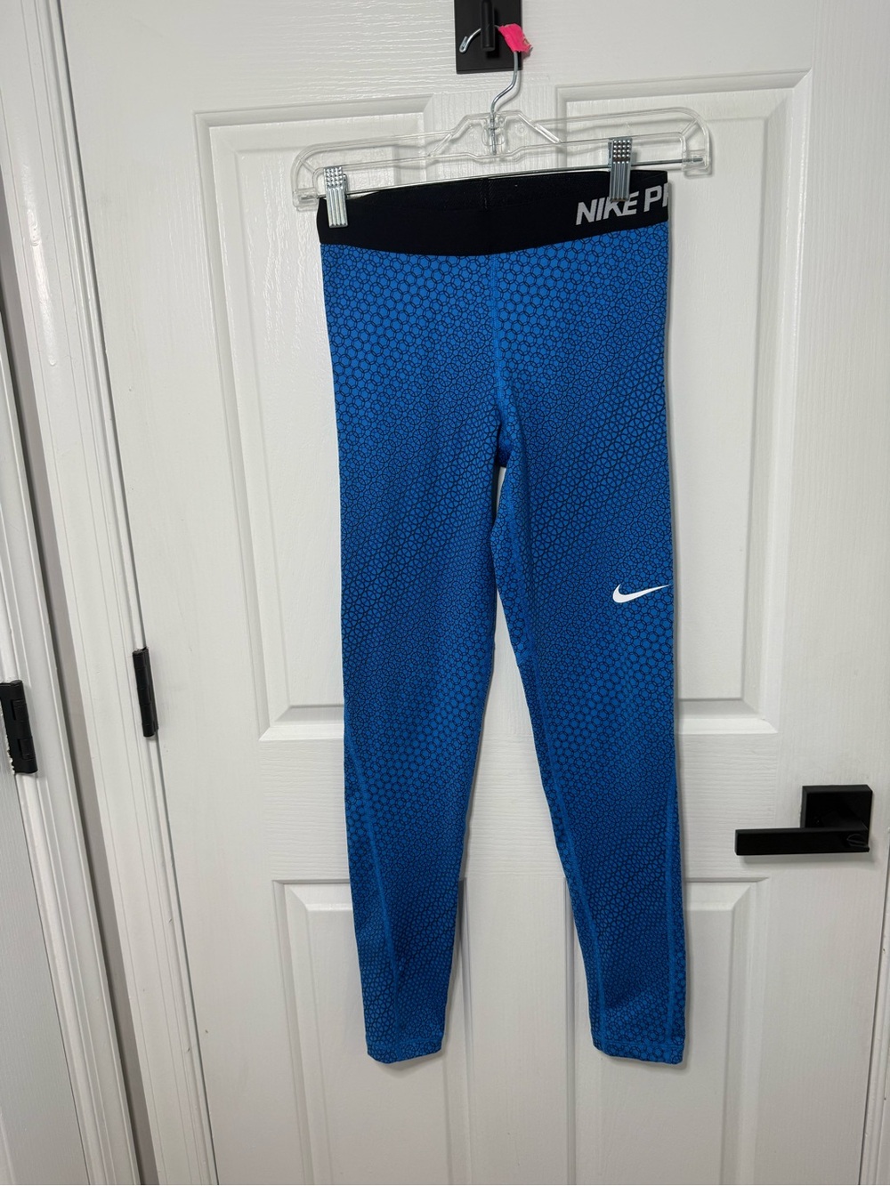 Nike Blue Patterned Women's Athletic Leggings